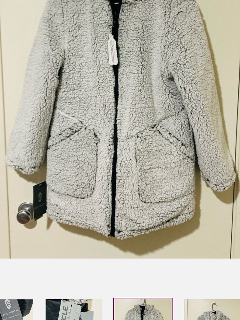 Reversible black/fleece lined jacket - Picture 9 of 11